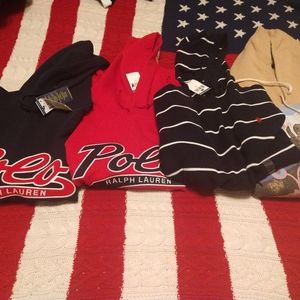 New beautiful Ralph Lauren Polo classic dress hoodie and tie die hoodie & 2 polo